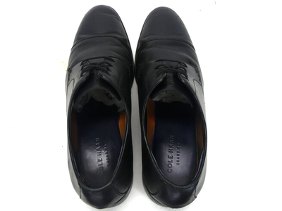 Cole Haan Lenox Hill Oxford Mens Sz 11 M Black Leather Cap  display picture 1