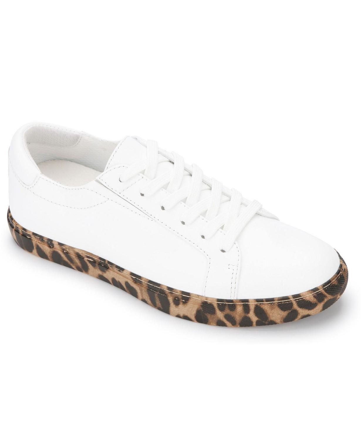 Womens KAM EO Lace-Up Sneakers, WHITE 