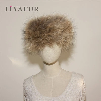 New Women's Real Genuine Fox Fur Stretchable Scarf Headband Neck Warmer Wrap