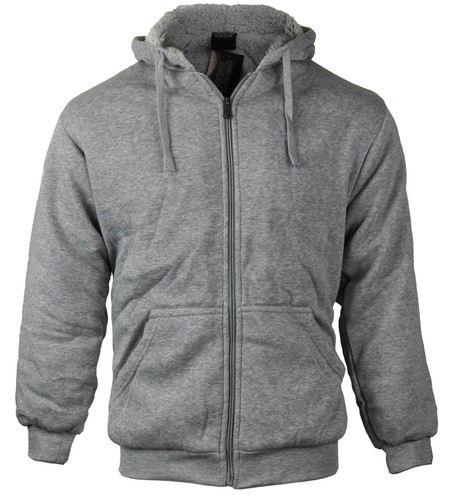 Boys Kids Toddler Athletic Soft Sherpa Lined Fleece Zip Up Hoodie Sweater Jacket - Picture 4 of 13