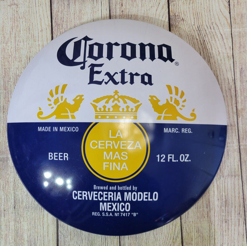 Corona Dome Round 16" Metal Sign Beer Bar Pub Man Cave Garage Wall Decor