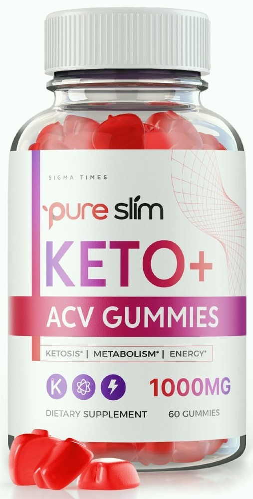 Pure Slim Keto + ACV Gummies for Advanced Weight loss and Energy Levels 60ct
