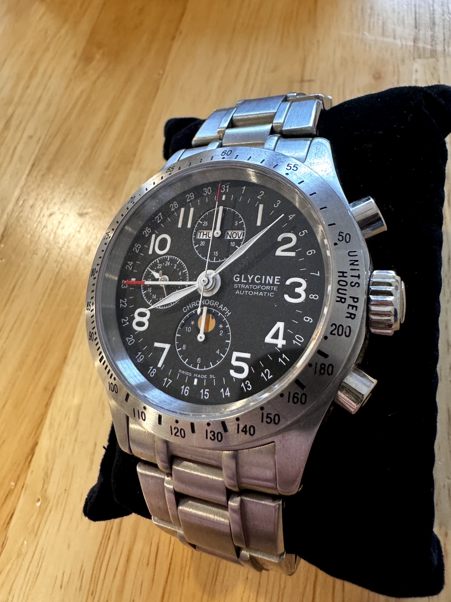 Glycine Stratoforte Chronograph Complique Ref. 3826 Cal ETA 7751