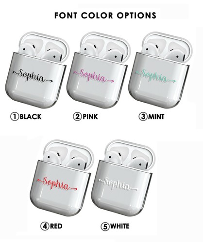 For AirPod Pro/ AirPods Hard Plastic Cover Case with Your Name/Text Personalized - Picture 2 of 16