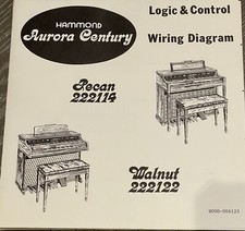ORIGINAL Hammond Logic  Control Wiring Diagram Aurora Century 222114/222122