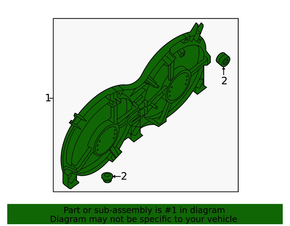 Nissan Murano 2015-2024 genuino - Conjunto de ventilador 21481-5AA1A Foto 3 de 3