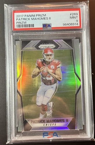PATRICK MAHOMES PSA 9 MINT 2017 PANINI SILVER PRIZM #269 ROOKIE KC CHIEFS