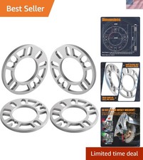 4pc Universal Wheel Spacers 38 Inch - Ideal For 4 5 Lug Rims 98mm To 130mm