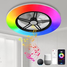 BAYSQUIRREL Alexa WiFi Ceiling Fan Flush Mount 22 Inch Bladeless