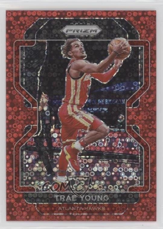 2021-22 Panini Prizm Fast Break Red Prizm /100 Trae Young #26