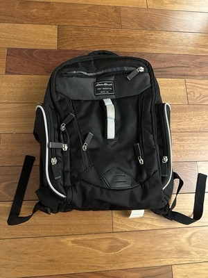 Eddie Bauer Black Baby First Adventure Backpack Diaper Bag Waterproof Insulated