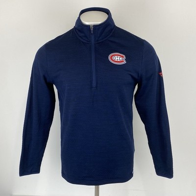Mens Montreal Canadiens Fanatics 2022 Authentic Pro Fleece 1/4 Zip Top Medium