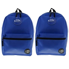 BAZIC Products® Basic Backpack, 16", Blue, Pack of 2 BAZ1031-2 UPC 194629073993