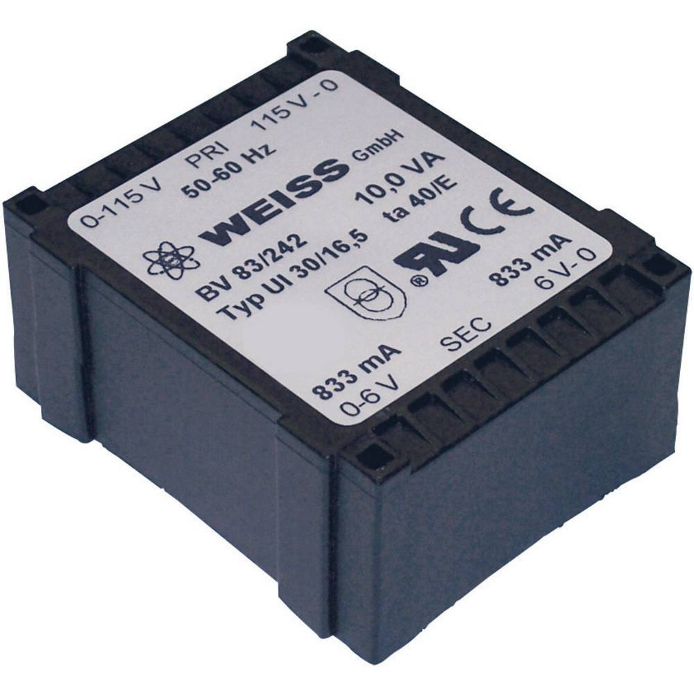 Transformateur pour circuits imprimés 230V 83/248 alimentation PCB Weiss