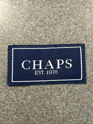 Chaps Est. 1978 Logo Patch Navy Sew On Embroidered Fabric