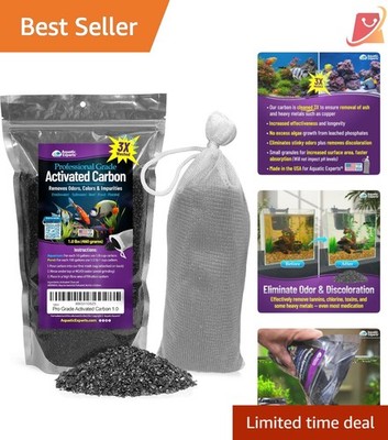 Aquarium Activated Carbon 1lb Fine Mesh Bag for Fish Tank Filtration