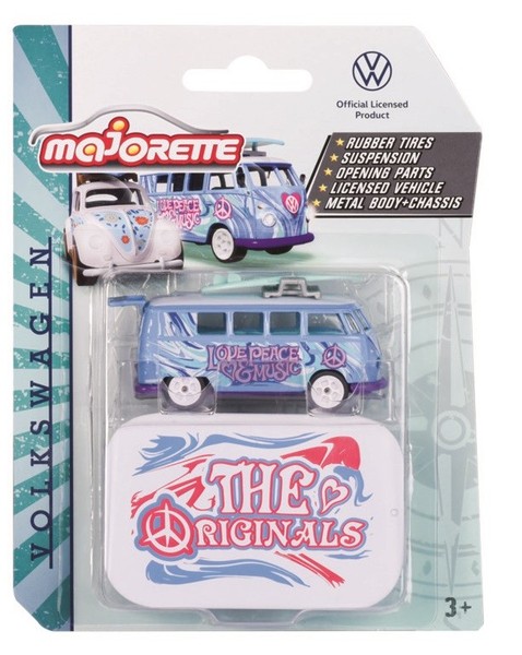 Majorette 212055005 - Vw The Originals Deluxe Cars - Vw T1, Love, Peace & Music-image