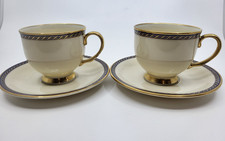 LENOX HAMILTON - 2 CUPS & SAUCERS - 2 3/4"  0805B