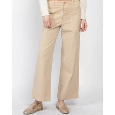 Nili Lotan Khaki Leon Boy Button Fly Straight Pants Size 4