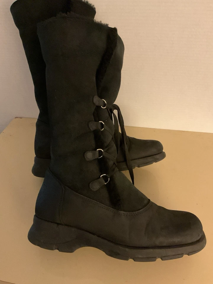 Botas impermeables La Canadienne para mujer negras de gamuza de oveja talla 9,5 euros 40,5 Foto 4 de 4