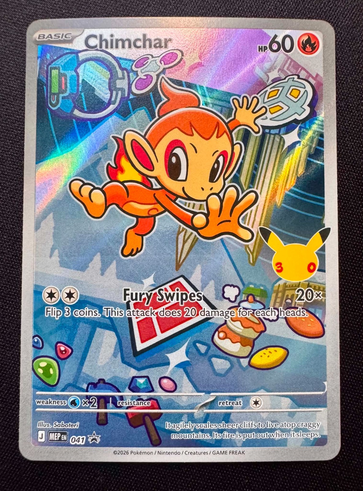 🌈 Chimchar #041 - Pokemon First Partner Black Star Promo - Pokemon TCG - NM/MT