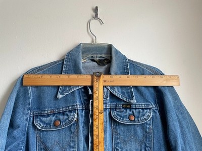 Vtg Wrangler 70s/80s Denim Jacket Western Blue 126MJ Sz 36 Small