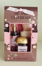 Bath and Body Works 3 Pc Travel Size Champagne Toast Set New
