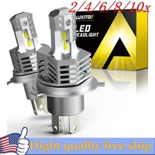 2/4X H4 9003 LED 6000K White Headlight bulb Kit HighLow Beam Bright 100W 14000LM