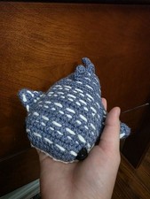 Handmade Crochet Whale Shark Stuffed Plush, Small 9 Inches