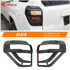 Black Tail Light Frame Decor Guard Cover Bezel Accessories for 4Runner 2014-2023