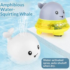 Inductive Sprinkler Ball - Light  Music Water/Land Toy for Baby Bath Play