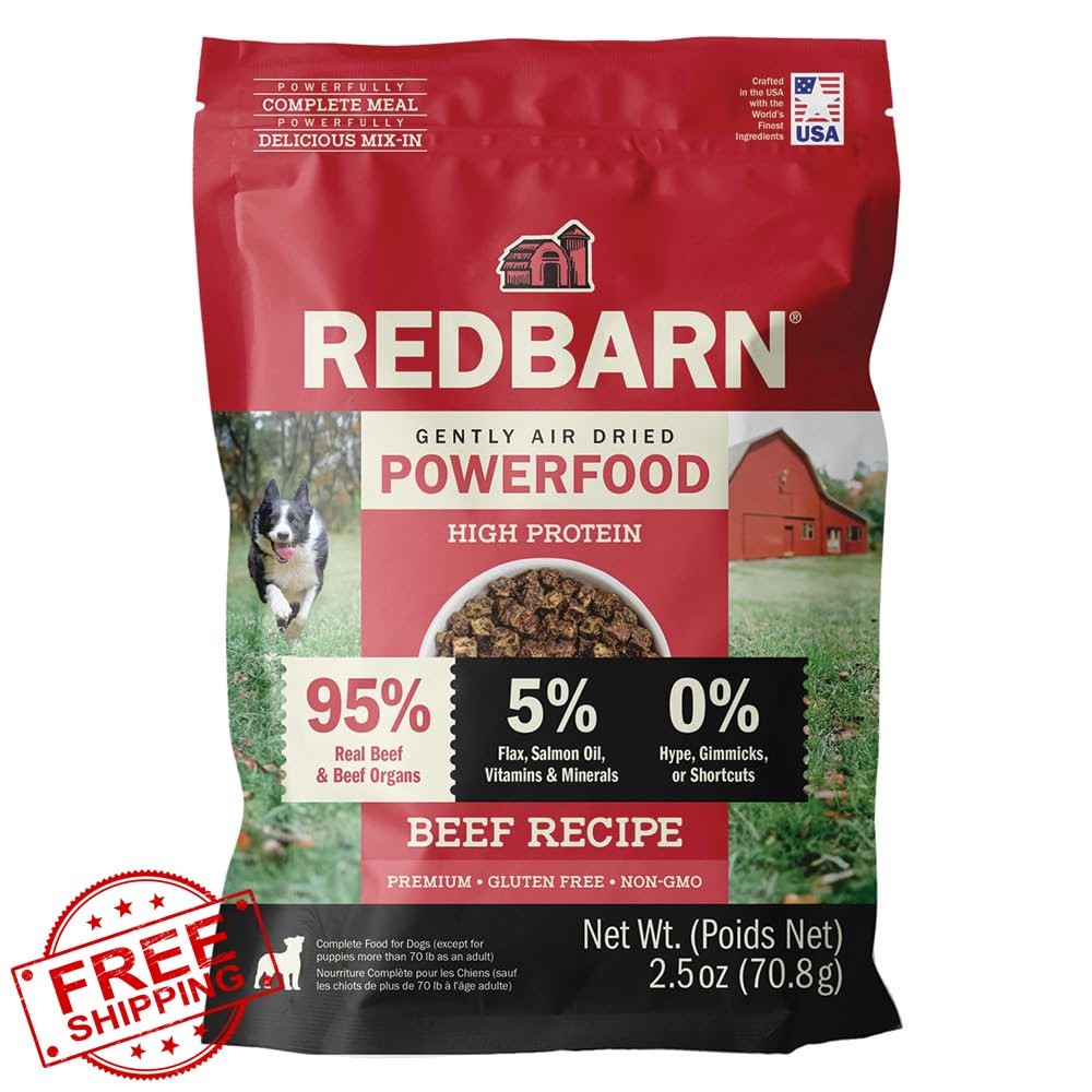 Beef Air Dried Dog Food 2.5oz Usa Made