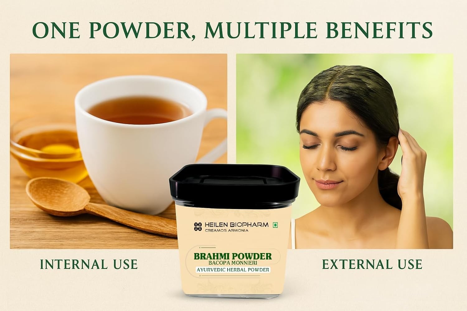 Heilen Biopharm Brahmi Powder For All Hair Types 200g