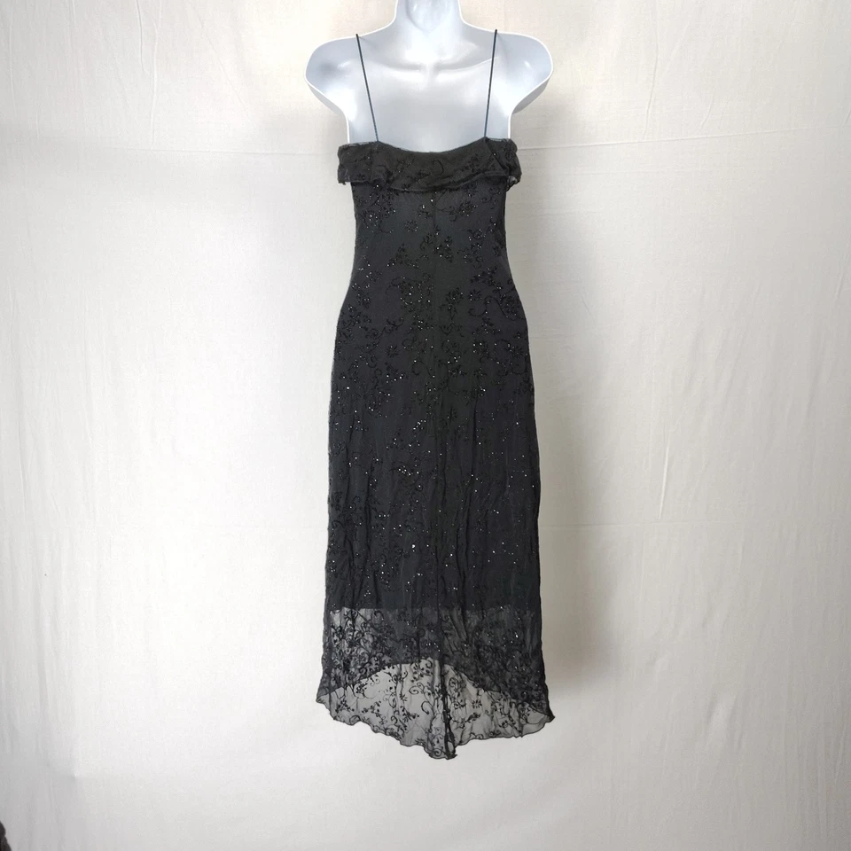 Vestido De Colección Y2K Byer Too Malla Terciopelo Burnout Sin Mangas S Asimétrico Hada Grunge Foto 2 de 4