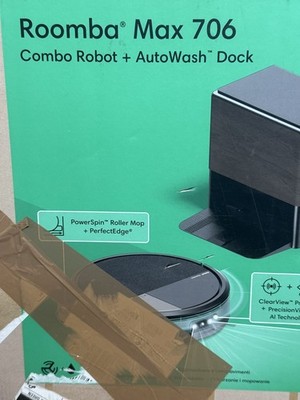 iRobot Roomba Max 706 Combo Saugroboter + AutoWash Dock: erweitertem Zubehör, au