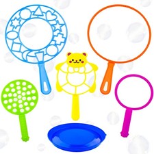 Big Bubble Wands Set,6 PCS Large Bubbles Maker Wand Set with Tray,Bubble Making