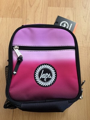 Mädchen Hype Pink Fuchsia Verblassen Mittagessen Tasche mit Tragegriff Reißverschluss Öffnung Neu