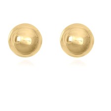 AVORA 14K Gold Polished Ball Stud Earrings - Yellow, White or Rose Gold