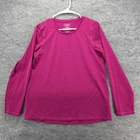 L.L.Bean Shirt Womens Medium Pink UPF 50+ Sun Protection Long Sleeve Stretch