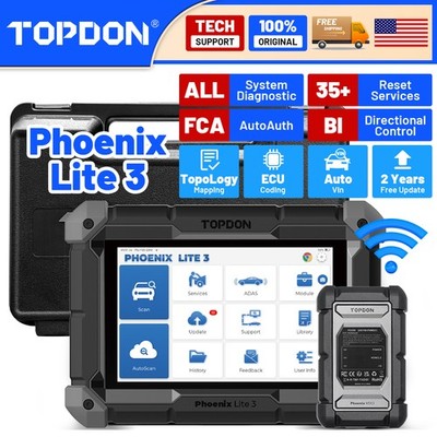 2026 TOPDON Phoenix Lite 3 Online ECU Coding Tool Bidirectional Scanner 8''Tablet