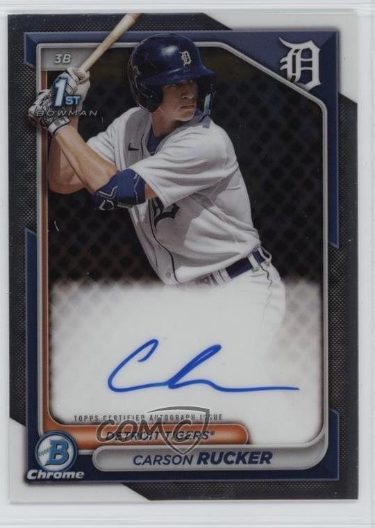 2024 Bowman Chrome Prospect Auto Carson Rucker #CPA-CR Auto 5h0
