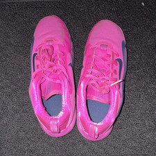 Nike Girls Pink Athletic Sneakers Black Logo ...