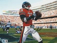 CHARLES TILLMAN CHICAGO BEARS  BECKETT AUTHENTICATED ACTION SIGNED 8x10