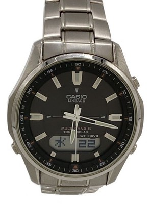 CASIO LCW-M100 Analog-Digital Wristwatch Stainless Steel Excellent JAPAN