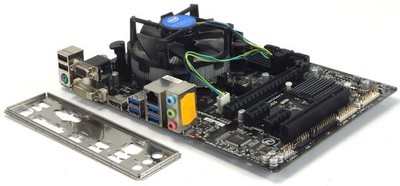 Gigabyte GA-H97M-HD3 Mainboard Bundle LGA1150  i5-4460 3,2 GHz Kühler Blende