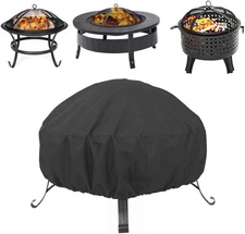 Waterproof Outdoor Fire Pit Cover 48 Inch Heavy Duty Fade Resistant Adjustable