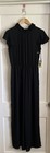 CeCe Black Pant Jumpsuit Floral Dainty Whimsical Neckline Ladies Size 4 — photo 1