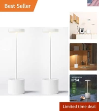 Sleek Portable LED Table Lamp: Dimmable & Rechargeable