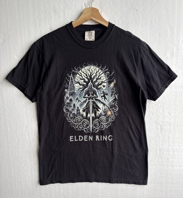 Comfort Colors Medium Black Elden Ring Graphic Tee Tarnished Knight And Erdtree