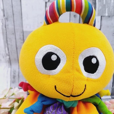    Vintage Lamaze Octotunes sensorisches musikalisches Stofftier Plüschtier mehrfarbiges Muster